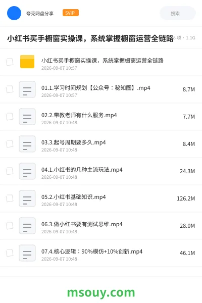 《小红书买手橱窗实操课,系统掌握橱窗运营全链路》AIGC学习资源封面