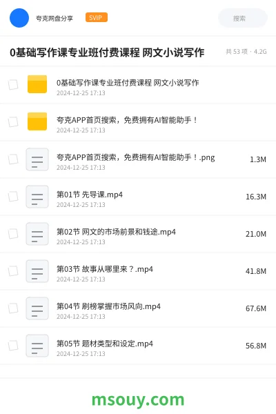 《0基础写作课专业班付费课程 网文小说写作》教程学习资源封面
