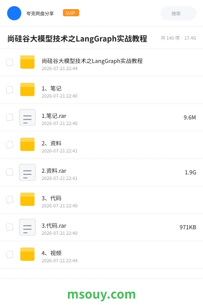 《尚硅谷大模型技术之LangGraph实战教程》教程学习资源封面
