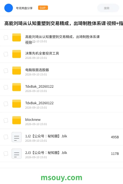 《高能刘琦从认知重塑到交易精成,出琦制胜体系课 视频+指标资料》教程学习资源封面