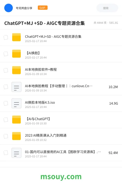 《ChatGPT+MJ +SD - AIGC专题资源合集》AIGC学习资源封面