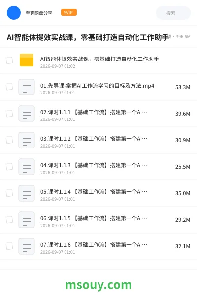 《AI智能体提效实战课,零基础打造自动化工作助手》AIGC学习资源封面