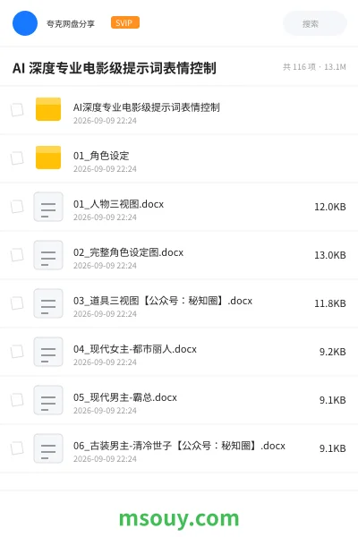 《AI 深度专业电影级提示词表情控制》AIGC学习资源封面
