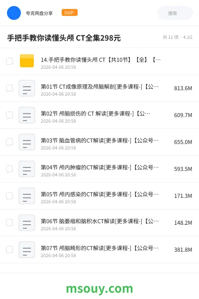《手把手教你读懂头颅 CT全集298元》医学学习资源封面
