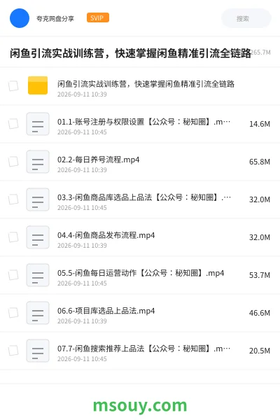 《闲鱼引流实战训练营,快速掌握闲鱼精准引流全链路》AIGC学习资源封面