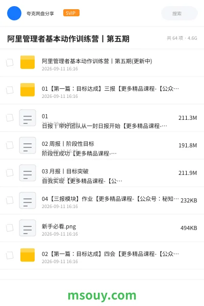《阿里管理者基本动作训练营丨第五期》AIGC网盘｜学习资源网盘