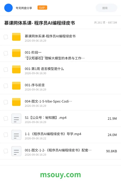 《慕课网体系课 - 程序员AI编程绿皮书》AIGC学习资源封面