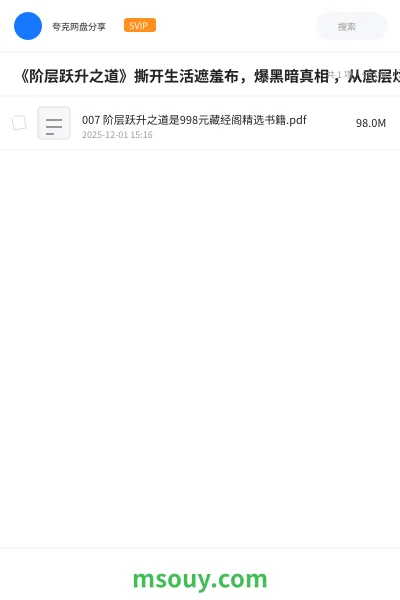 《《阶层跃升之道》撕开生活遮羞布,爆黑暗真相 ,从底层烂泥里杀出一条血路 998元藏经阁精选书籍》书刊学习资源封面