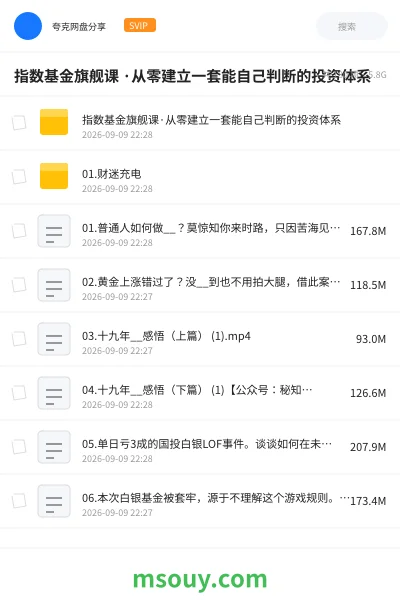 《指数基金旗舰课 ·从零建立一套能自己判断的投资体系》AIGC学习资源封面