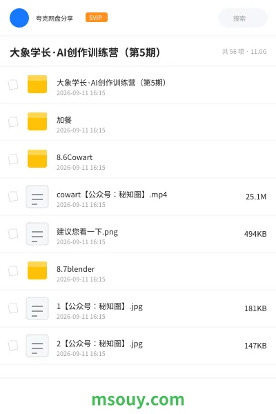 《大象学长·AI创作训练营(第5期)》AIGC学习资源封面
