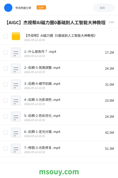 《【杰视帮】AI磁力圈《0基础到人工智能大神教程》》AIGC学习资源封面