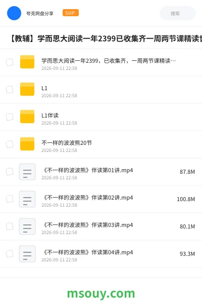 《学而思大阅读一年2399,已收集齐,一周两节课精读世界名著。》学习资源学习资源封面