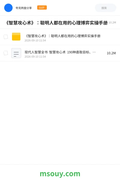 《《智慧攻心术》 ,聪明人都在用的心理博弈实操手册》书刊学习资源封面