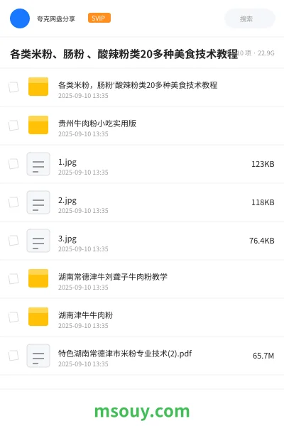 《各类米粉、肠粉 、酸辣粉类20多种美食技术教程》教程学习资源封面