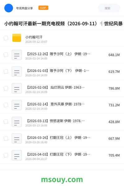 《小约翰可汗最新一期充电视频(2026-09-11)|世纪风暴 告别伊玛目 伊朗篇(终)【附往期合集】》纪录片学习资源封面