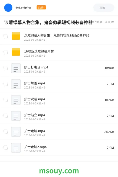 《沙雕绿幕人物合集,鬼畜剪辑短视频必备神器》软件学习资源封面