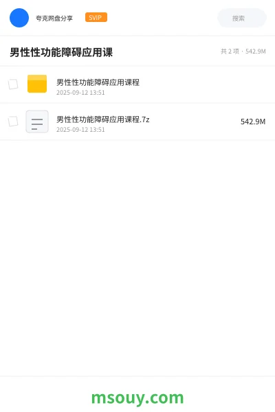 《男性性功能障碍应用课》医学学习资源封面