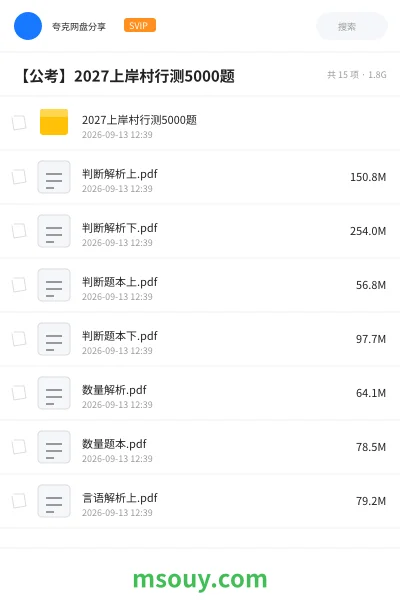 《【公考】2027上岸村行测5000题》公考学习资源封面