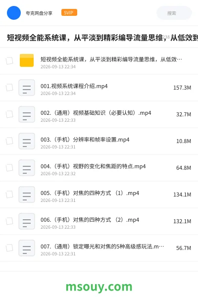 《短视频全能系统课,从平淡到精彩编导流量思维,从低效到高效AI效率提升,打造完整短视频创作能力(完整版)》教程学习资源封面