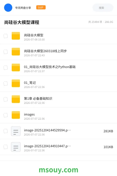 《尚硅谷大模型课程》教程网盘|学习资源网盘