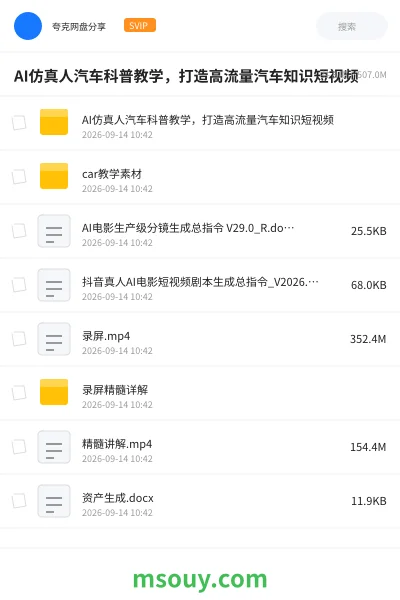 《AI仿真人汽车科普教学,打造高流量汽车知识短视频》AIGC学习资源封面