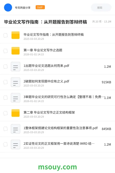 《毕业论文写作指南 :从开题报告到答辩终稿》学习资源网盘|学习资源网盘