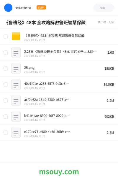 《《鲁班经》48本 全攻略解密鲁班智慧保藏》书刊网盘|学习资源网盘
