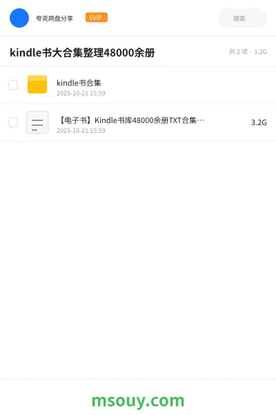 《kindle书大合集整理48000余册》书刊学习资源封面