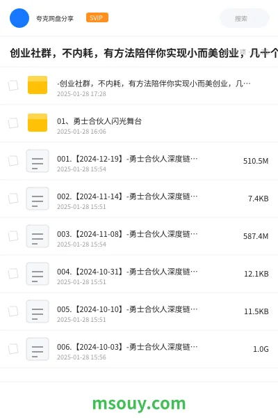 《创业社群,不内耗,有方法陪伴你实现小而美创业,几十个创业成功的大佬分享自媒体创业心》教程学习资源封面