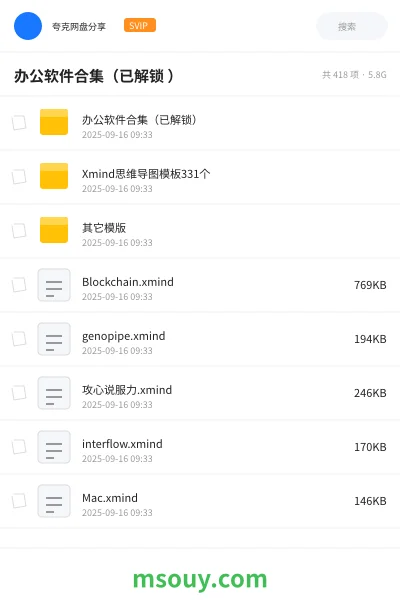 《办公软件合集(已解锁 )》软件学习资源封面