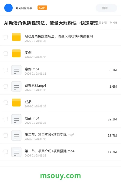 《AI动漫角色跳舞玩法,流量大涨粉快 +快速变现》AIGC学习资源封面