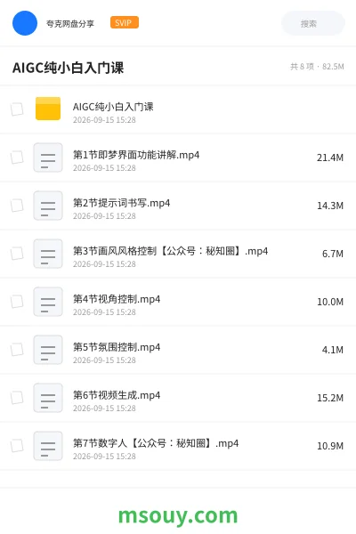 《AIGC纯小白入门课》AIGC学习资源封面
