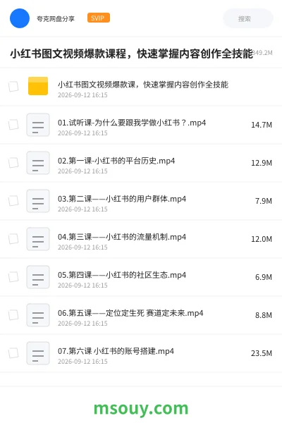 《小红书图文视频爆款课程,快速掌握内容创作全技能》教程学习资源封面