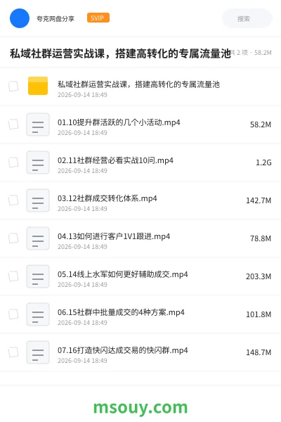《私域社群运营实战课,搭建高转化的专属流量池》教程学习资源封面