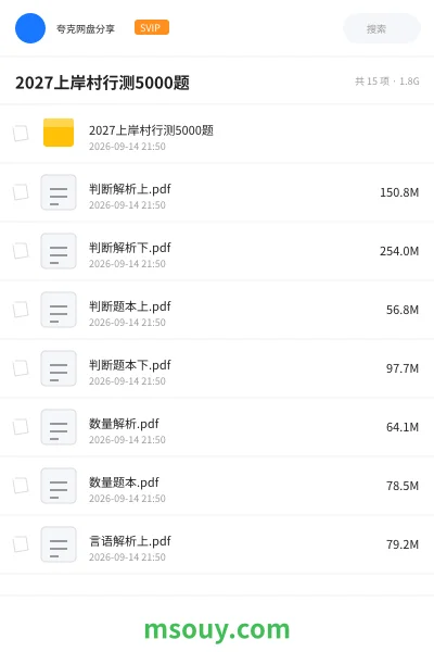 《2027上岸村行测5000题》公考学习资源封面