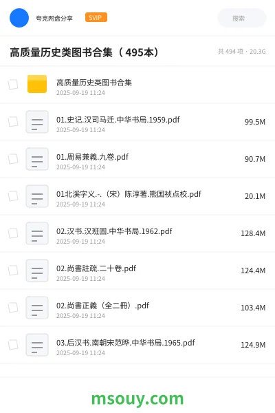 《高质量历史类图书合集( 495本)》书刊学习资源封面
