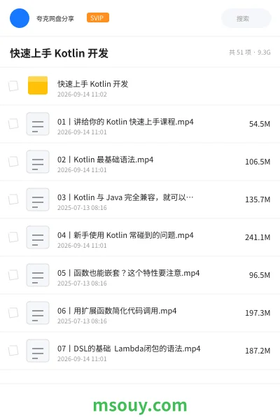 《快速上手 Kotlin 开发》编程学习资源封面