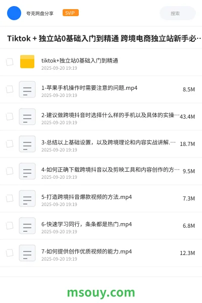 《Tiktok + 独立站0基础入门到精通 跨境电商独立站新手必学课》AIGC学习资源封面