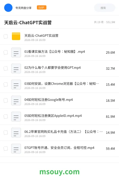 《天启云-ChatGPT实战营》AIGC学习资源封面