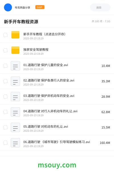 《新手开车教程资源》教程学习资源封面