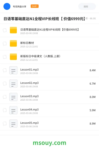 《日语零基础直达N1全程VIP长线班【 价值6999元】》教程学习资源封面