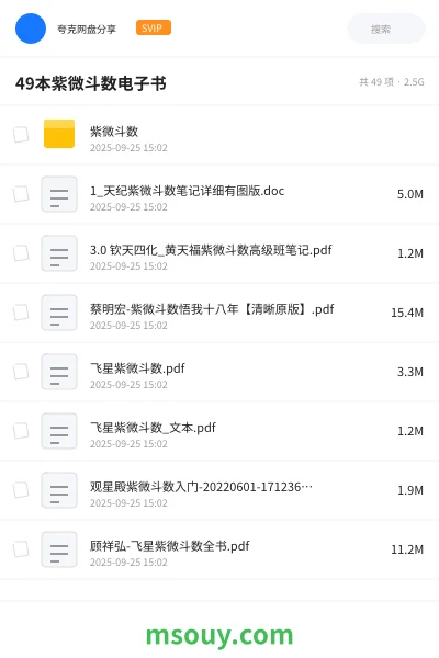 《49本紫微斗数电子书》书刊学习资源封面