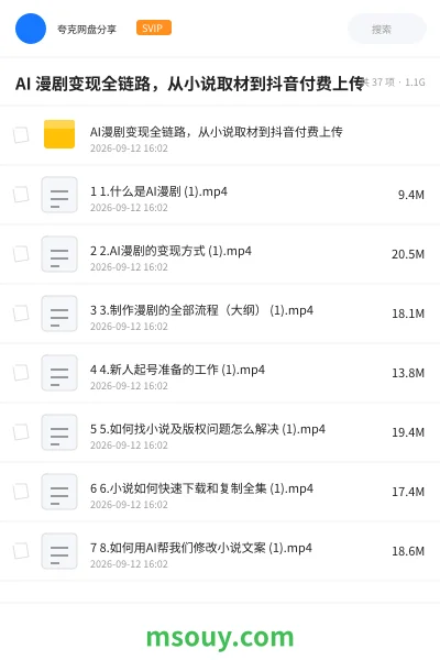 《AI 漫剧变现全链路,从小说取材到抖音付费上传》AIGC学习资源封面