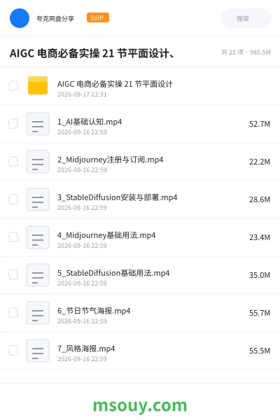 《AIGC 电商必备实操 21 节平面设计、》AIGC学习资源封面
