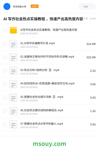 《AI 写作社会热点实操教程 ,快速产出高热度内容》AIGC学习资源封面