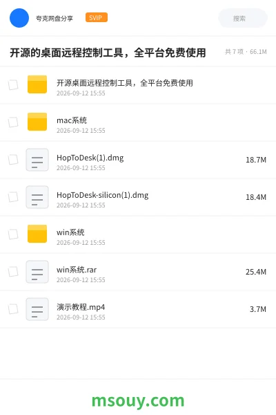 《开源的桌面远程控制工具,全平台免费使用》软件学习资源封面