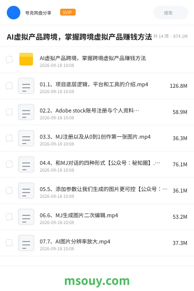 《AI虚拟产品跨境,掌握跨境虚拟产品赚钱方法》AIGC学习资源封面