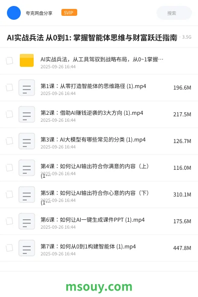 《AI实战兵法 从0到1: 掌握智能体思维与财富跃迁指南》AIGC学习资源封面