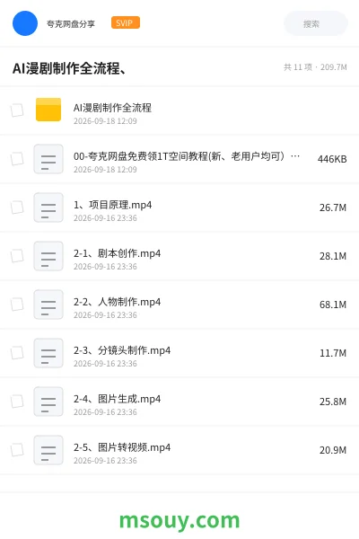 《AI漫剧制作全流程、》AIGC学习资源封面