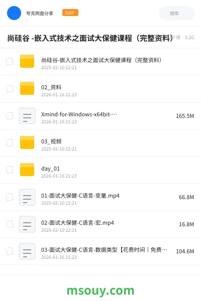 《尚硅谷 -嵌入式技术之面试大保健课程(完整资料)》教程学习资源封面